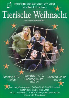 plakat tierische weihnacht